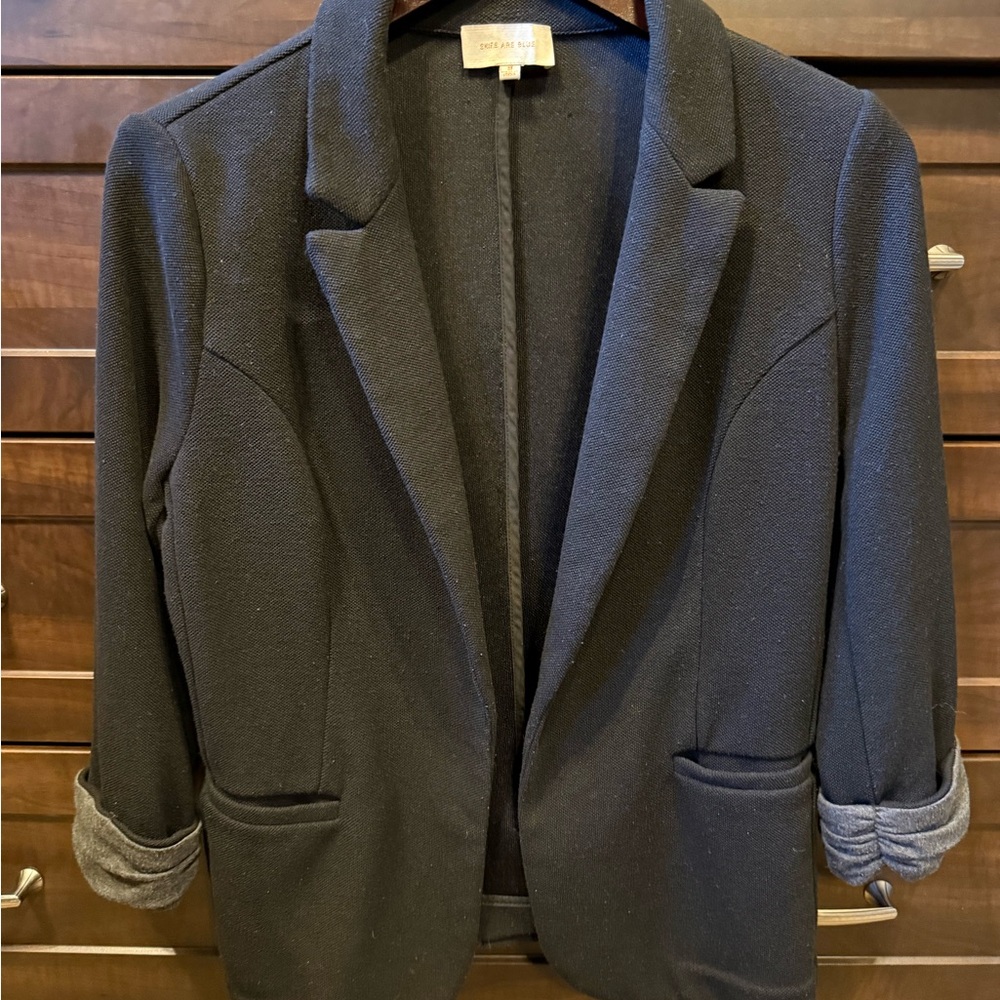 Skies Are Blue Charcoal Blazer